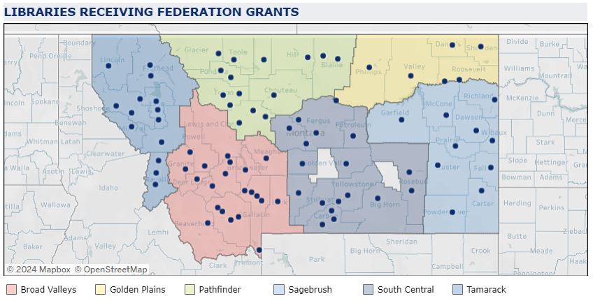 Map of Montana Library Federations