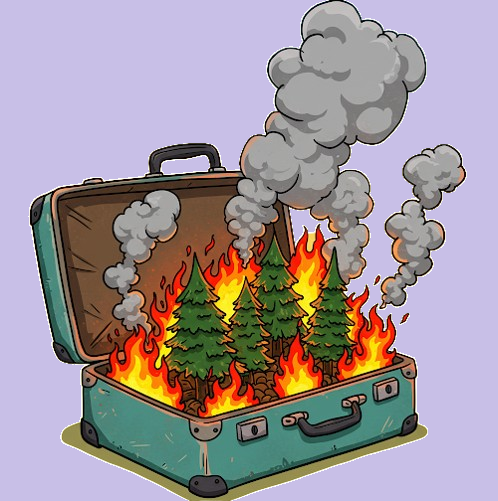Pixilated image of a trunk